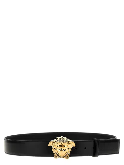 Versace La Medusa Reversible Belt In Black