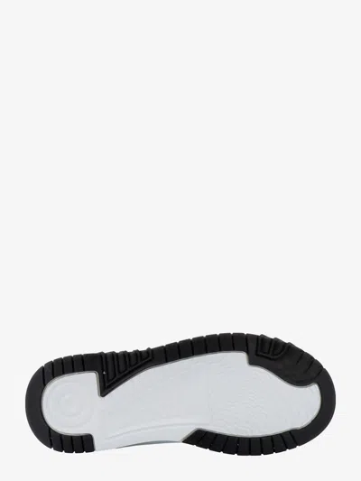 Versace Men Leather Sneakers With La Greca Detail