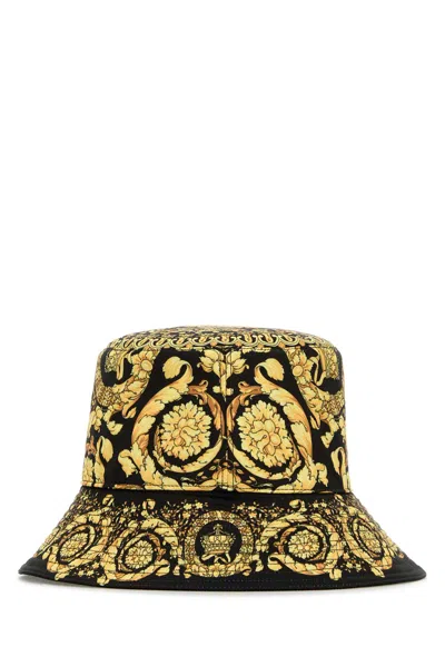 Versace Men Printed Polyester Bucket Hat