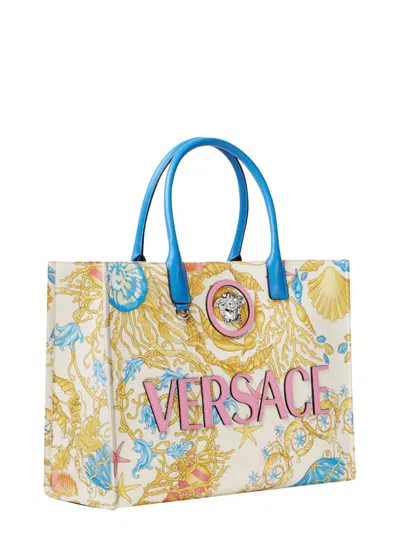 Versace Multicolor Tote Bag With Medusa Detail On The Front And All-over Underwater Barocco Print In