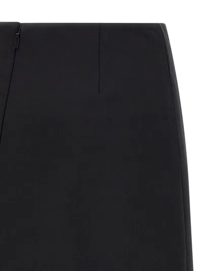 Versace Safety Pin A-line Wool Mini Skirt In Black