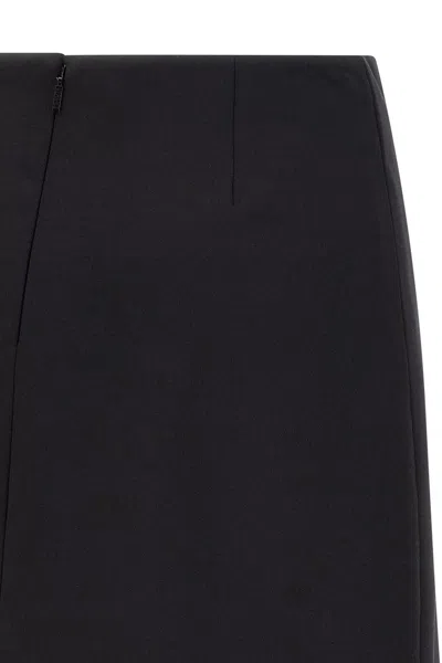 Versace Safety Pin A-line Wool Mini Skirt In Black