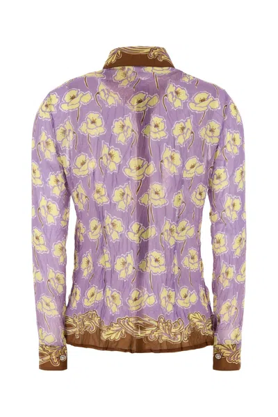 Versace Women Printed Crepe Shirt