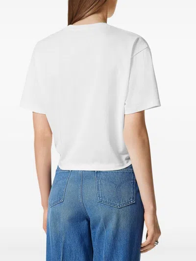 Versace Women `` Logo Embroidery T-shirt
