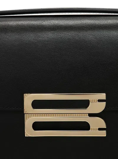 Victoria Beckham 'dorian' Black Shoulder Bag With Adjustable And Removable Shoulder Strap And Logo P
