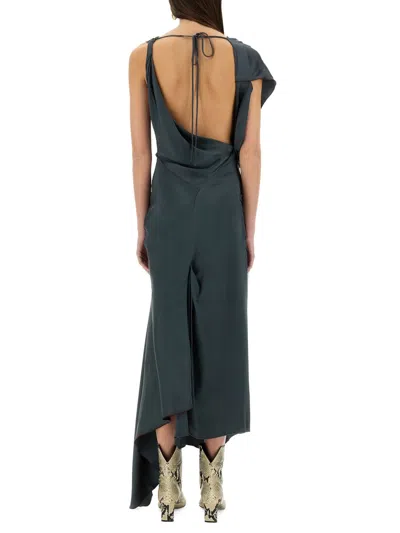 Victoria Beckham Women Asymmetrical Draped Midi Dress