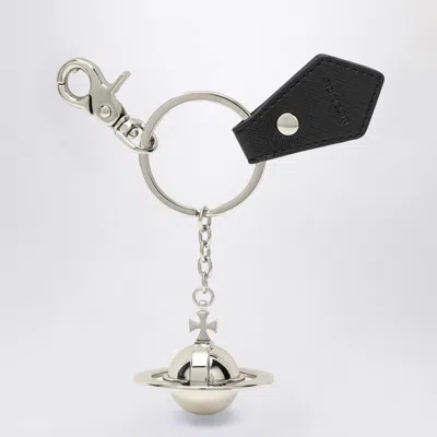 Vivienne Westwood 3d Orb Black Metal Key Ring Women