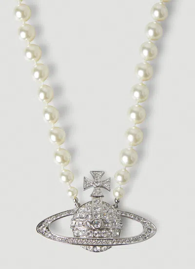 Vivienne Westwood Women Bas Relief Pearl Necklace