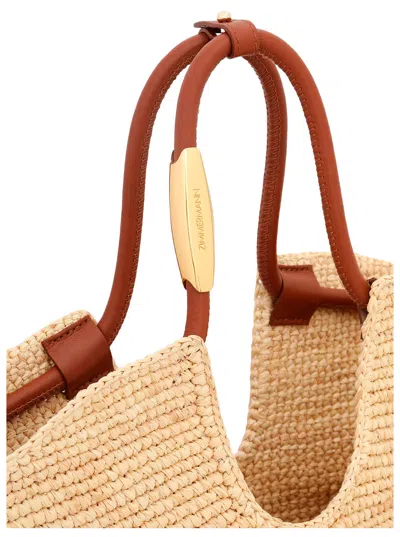 Zimmermann 'goldentime' Beoge Shoulder Bag With Adjustable And Removable Shoulder Strap And Fringed