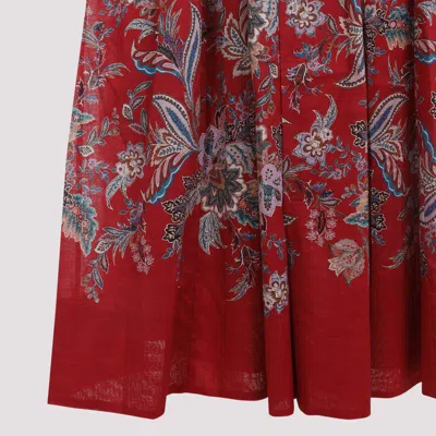 Zimmermann Rhiannon Belted Paisley-print Cotton-voile Midi Dress In Red