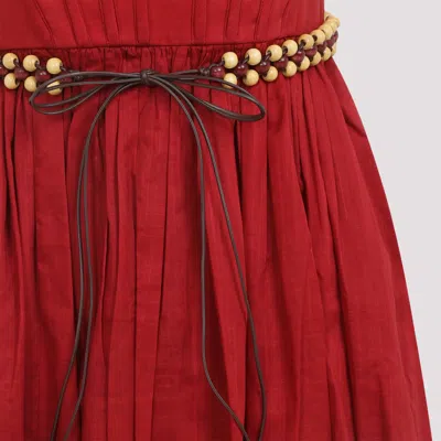 Zimmermann Rhiannon Belted Paisley-print Cotton-voile Midi Dress In Red
