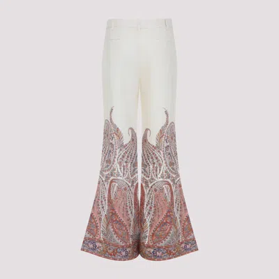 Zimmermann Rhiannon Multicolor Flared Pants With Drawstring Waist And Paisley Print In Cotton Woman In Pattern