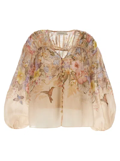 Zimmermann Illuminate Drawn Shirt And Blouse Pink