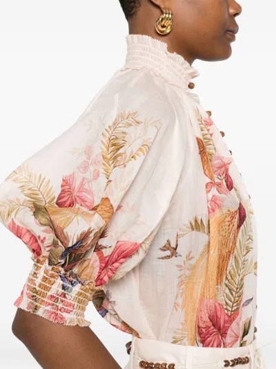Zimmermann Women Ascension Printed Blouse In Neutral