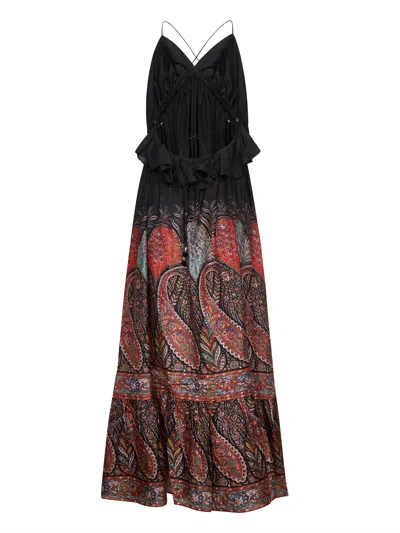 Zimmermann Rhiannon Ruffled Paisley-print Silk Midi Dress