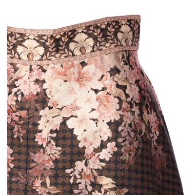 Zimmermann Womens Black Floral Illuminate Flutter Floral-print Silk And Cotton-blend Shorts Xs