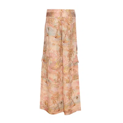 Zimmermann Printed High Waist Cargo Trousers