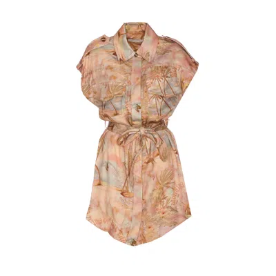 Zimmermann Illuminate Sleeveless Tunic Guava Morning