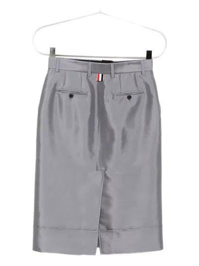 Thom Browne Midi Skirt In Gray