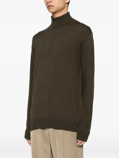 Massimo Alba Turtleneck Wool Sweater In Green