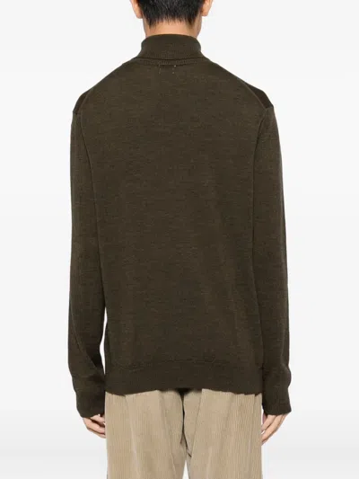 Massimo Alba Turtleneck Wool Sweater In Green