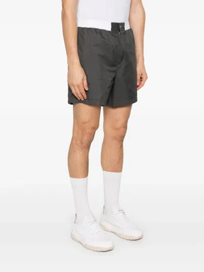 Thom Browne Ripstop-shorts Mit Logo-bund In Gray