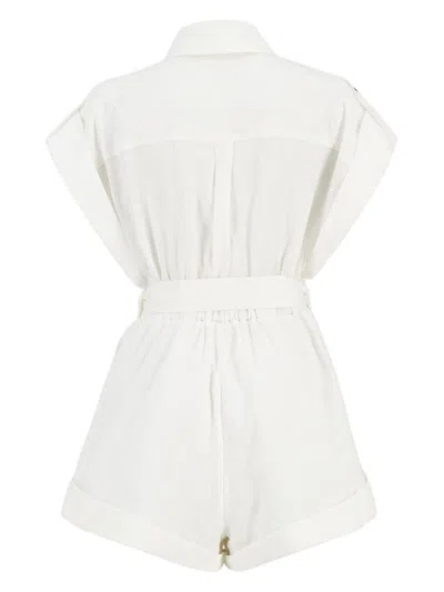 Zimmermann Women Rhiannon Linen Short Playsuit