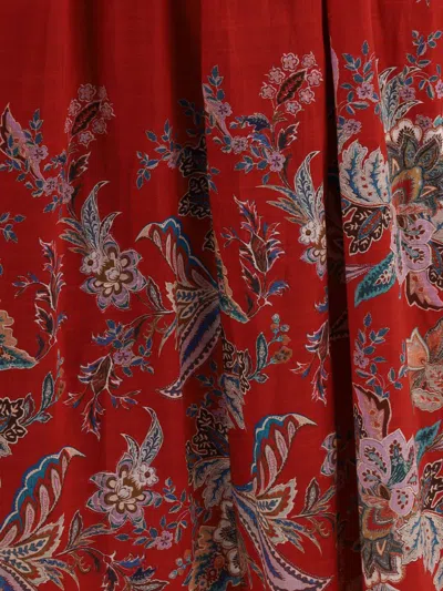 Zimmermann Rhiannon Belted Paisley-print Cotton-voile Midi Dress In Red
