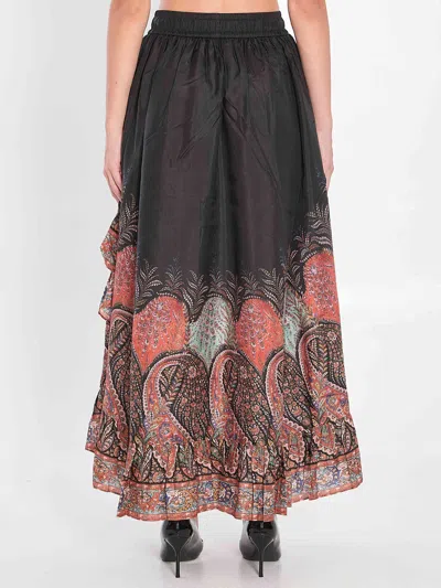 Zimmermann Rhiannon Ruffled Paisley-print Organic Silk Maxi Skirt