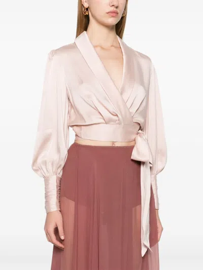 Zimmermann Light Pink Silk Top