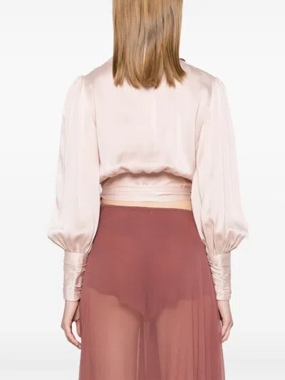 Zimmermann Light Pink Silk Top