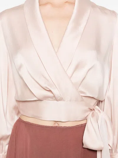 Zimmermann Light Pink Silk Top