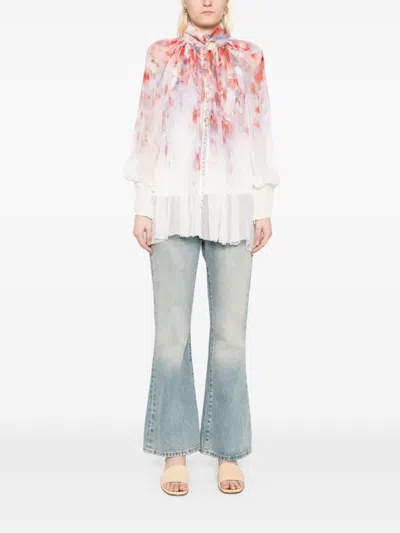 Zimmermann Crush Smock Blouse Clothing In Multi