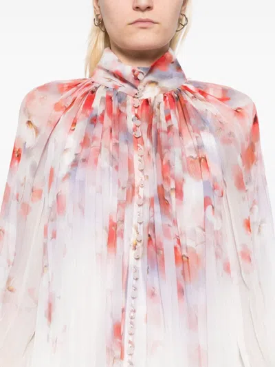 Zimmermann Crush Smock Blouse Clothing In Multi