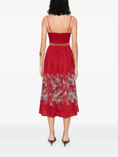 Zimmermann Rhiannon Belted Paisley-print Cotton-voile Midi Dress