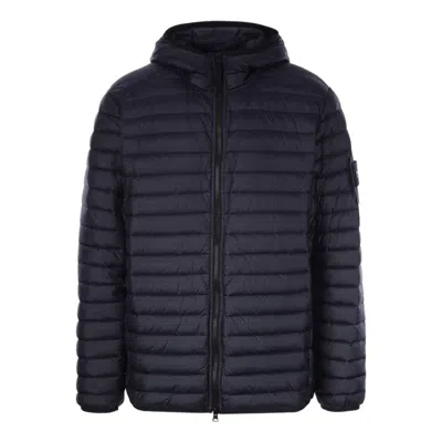 Stone Island Compass-patch Padded Short Jacket In Black