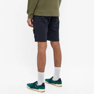 Stone Island Garment Dyed Sweat Shorts 'navy' In Blue