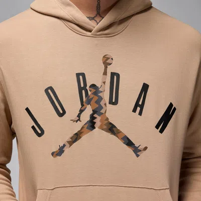 Air Jordan Flight Mvp Fleece Pullover Hoodie 'hemp' In Brown