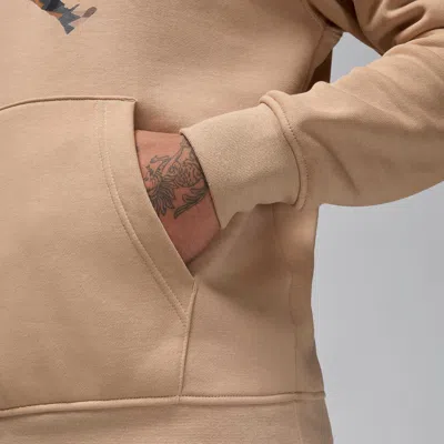 Air Jordan Flight Mvp Fleece Pullover Hoodie 'hemp' In Brown