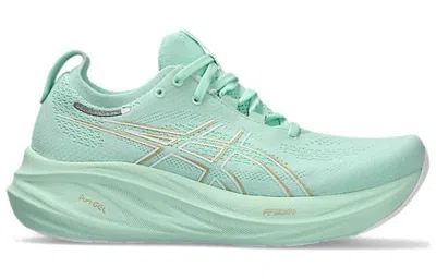 Asics Gel-nimbus 26 Wide 1012b602-300 Womens 5.5 Mint Tint Running Shoes Zpo3052
