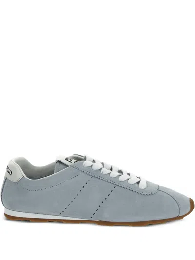 Miu Miu Plume Sneaker In Gray