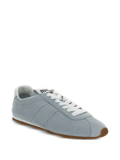 Miu Miu Plume Sneaker In Gray