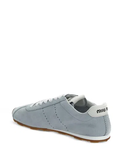 Miu Miu Plume Sneaker In Gray