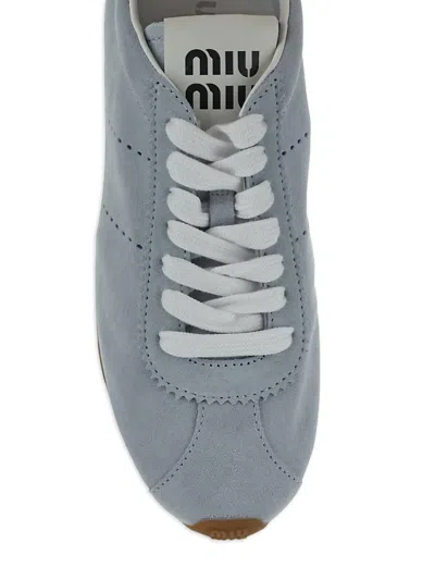 Miu Miu Plume Sneaker In Gray