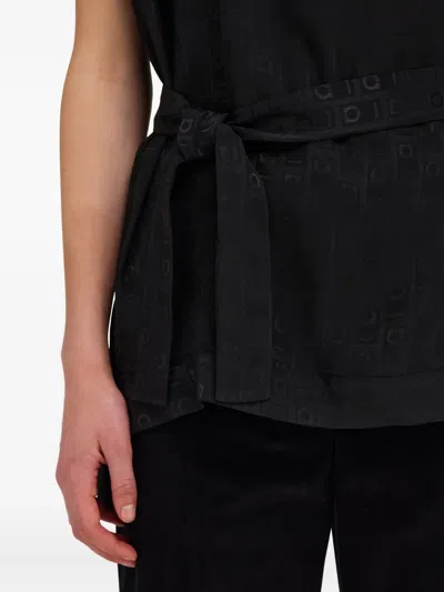 Ferragamo Bluse Mit Monogramm In Black