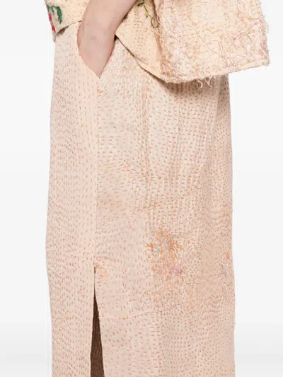 By Walid Piano Shawl Louisa Skirt In Neutral