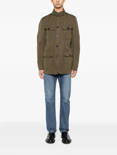 Tom Ford Four-pockets Military Jacket In Brown