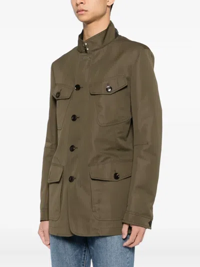 Tom Ford Four-pockets Military Jacket In Brown