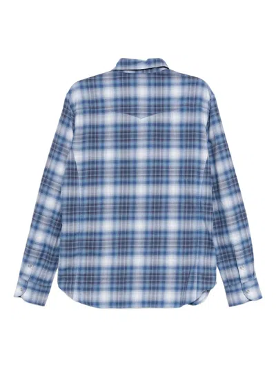 Tom Ford Slim-fit Checked Cotton-poplin Shirt In Blue
