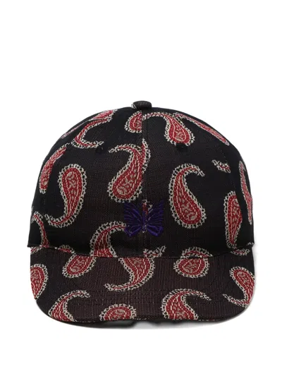 Needles Baseballkappe Mit Paisley-jacquardmuster In Black